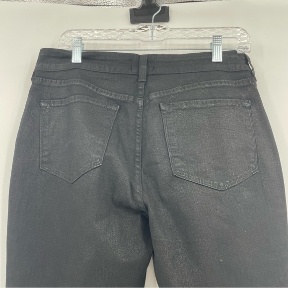 NYDJ Skinny Jeans - Black with Silver Sheen - Size 12P - Picture 5 of 13